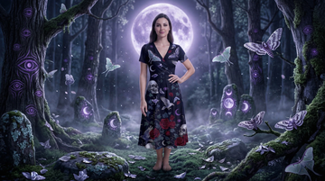 6 Poetic Ways to Style the Whimsigoth Eclipse V-Neck Midi Dress
