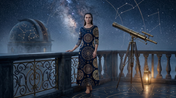 6 Ethereal Ways on How to Style the Zodiac Medallion 3/4 Sleeve Maxi Dress