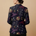 Whimsigoth Eclipse All-Over Print Casual Blazer | Whimsigoth Women's B — back view showing full print design