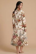 Vintage Floral Blazer + Dress Set | Vintage Floral Matching Outfit — complete outfit back view