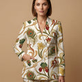 Art Nouveau Gold (Variant A) Blazer + Dress Set | Art Nouveau Matching — blazer front view
