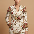 Vintage Floral Blazer + Dress Set | Vintage Floral Matching Outfit — blazer front view