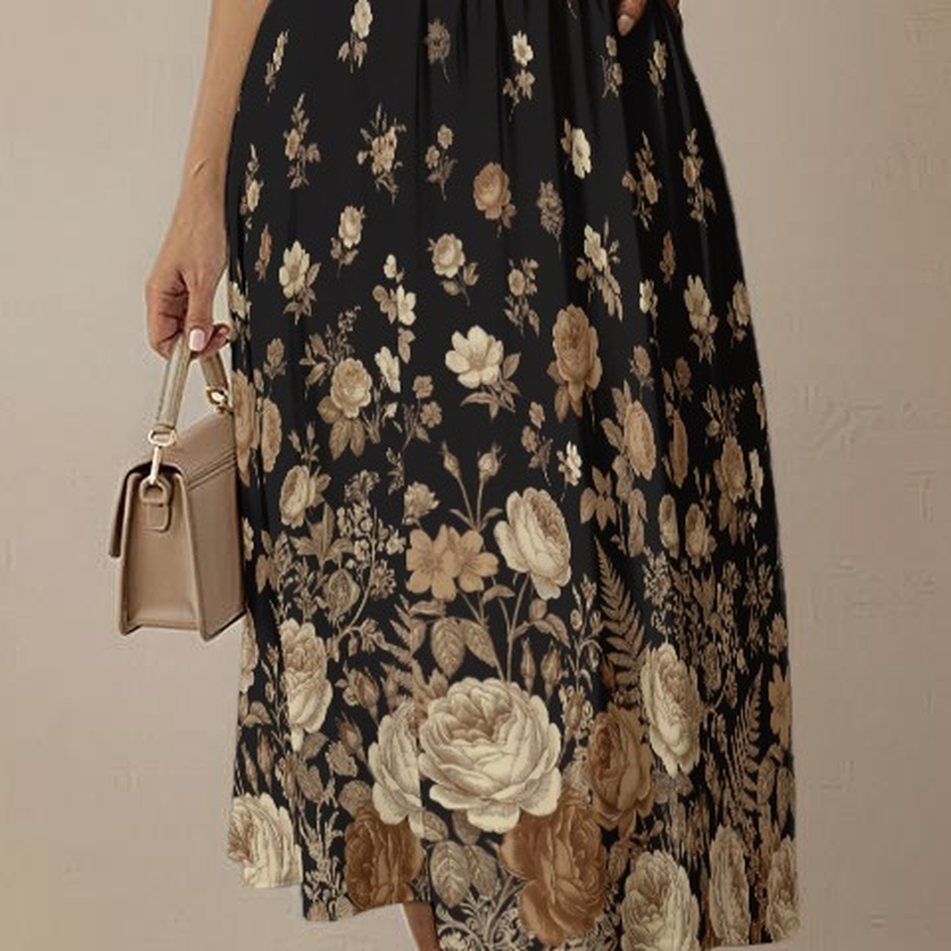 light before dark vixen floral midi dress Dark Floral Garden Midi Dress