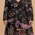 Whimsigoth Midnight Blazer + Dress Set | Whimsigoth Matching Outfit — fabric detail closeup