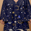 Celestial Midnight Blazer + Dress Set | Celestial Matching Outfit — fabric detail closeup