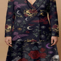 Whimsigoth Eclipse Blazer + Dress Set | Whimsigoth Matching Outfit — fabric detail closeup