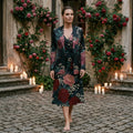 Dark Floral Classic (Variant B) Blazer + Dress Set | Dark Floral Match — lifestyle editorial setting