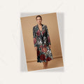 Dark Floral Classic (Variant B) Blazer + Dress Set | Dark Floral Match — flat lay presentation on marble surface