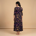 Cosmic Garden 3/4 Sleeve Maxi Dress | All Over Print Celestial Fashion — view 2