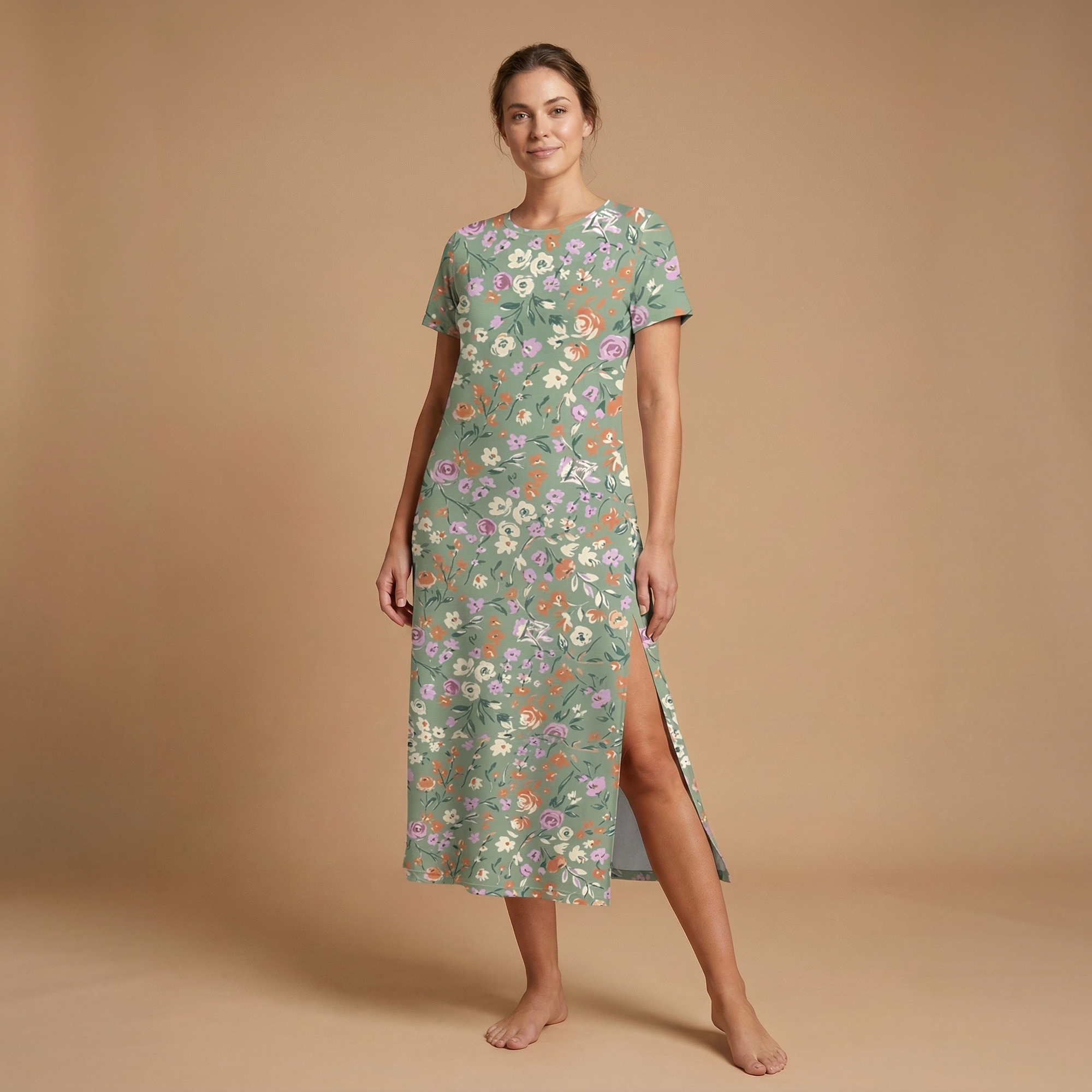 boho garden party dress Side Slit | Floral Type_Wrangler embody effortless elegance tailored Girls Dusty Blue Dresses Material:Sequins