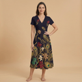 Art Nouveau Dark (Variant A) Blazer + Dress Set | Art Nouveau Matching — dress front view