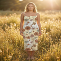 Wildflower Meadow Spaghetti Strap Dress | All Over Print Boho Floral Fashion — view 4