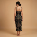 Zodiac Medallion Spaghetti Strap Dress | All Over Print Celestial Fashion — view 2