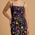 Cosmic Garden Spaghetti Strap Dress | All Over Print Celestial Fashion — view 5