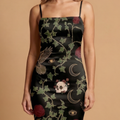 Raven & Roses Spaghetti Strap Dress | All Over Print Whimsigoth Fashion — view 5