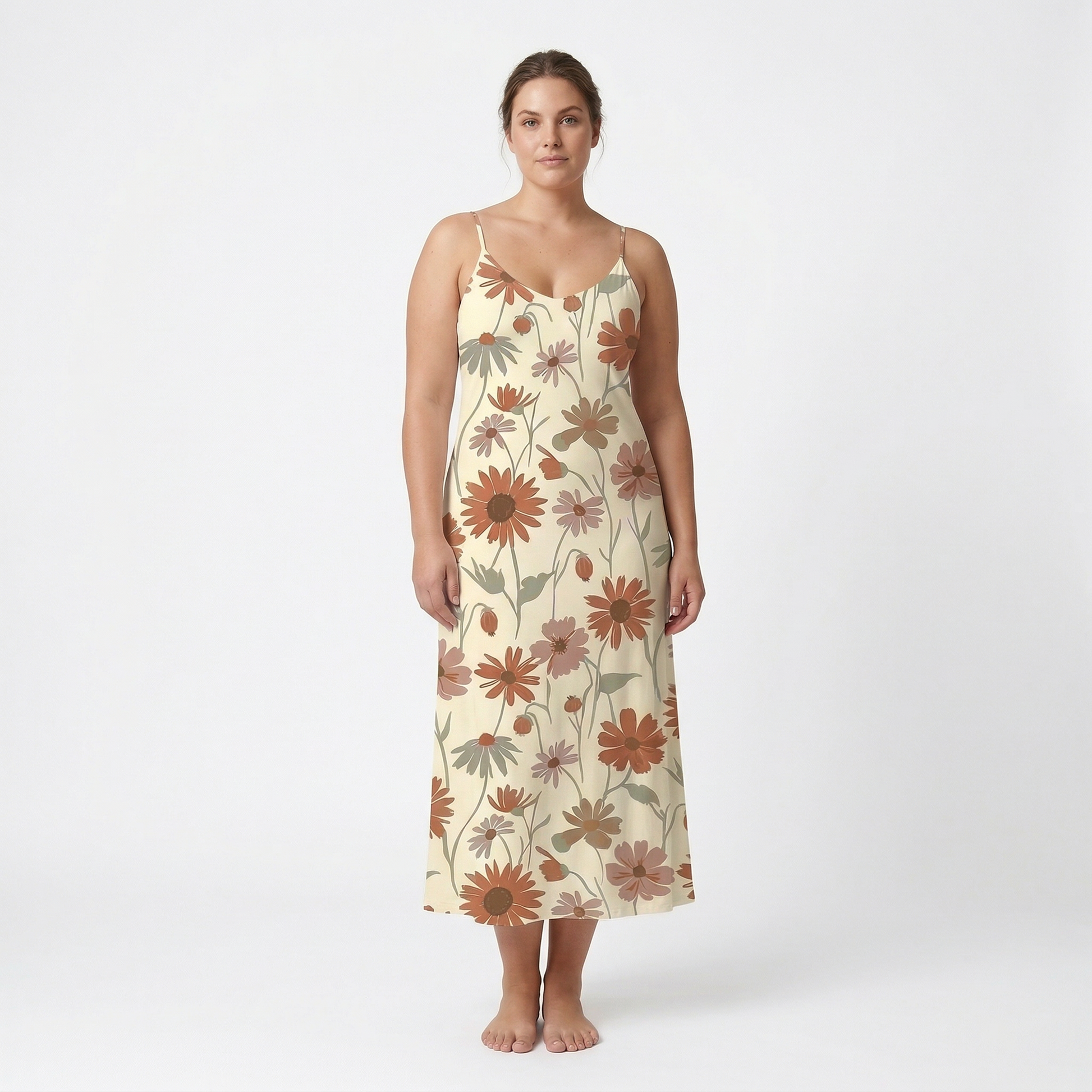 Wildflower Meadow Sleeveless Maxi Dress | All Over Print Boho Floral Fashion — view 6