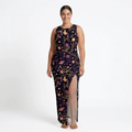 Cosmic Garden Side Slit Dress | All Over Print Celestial Fashion — view 6