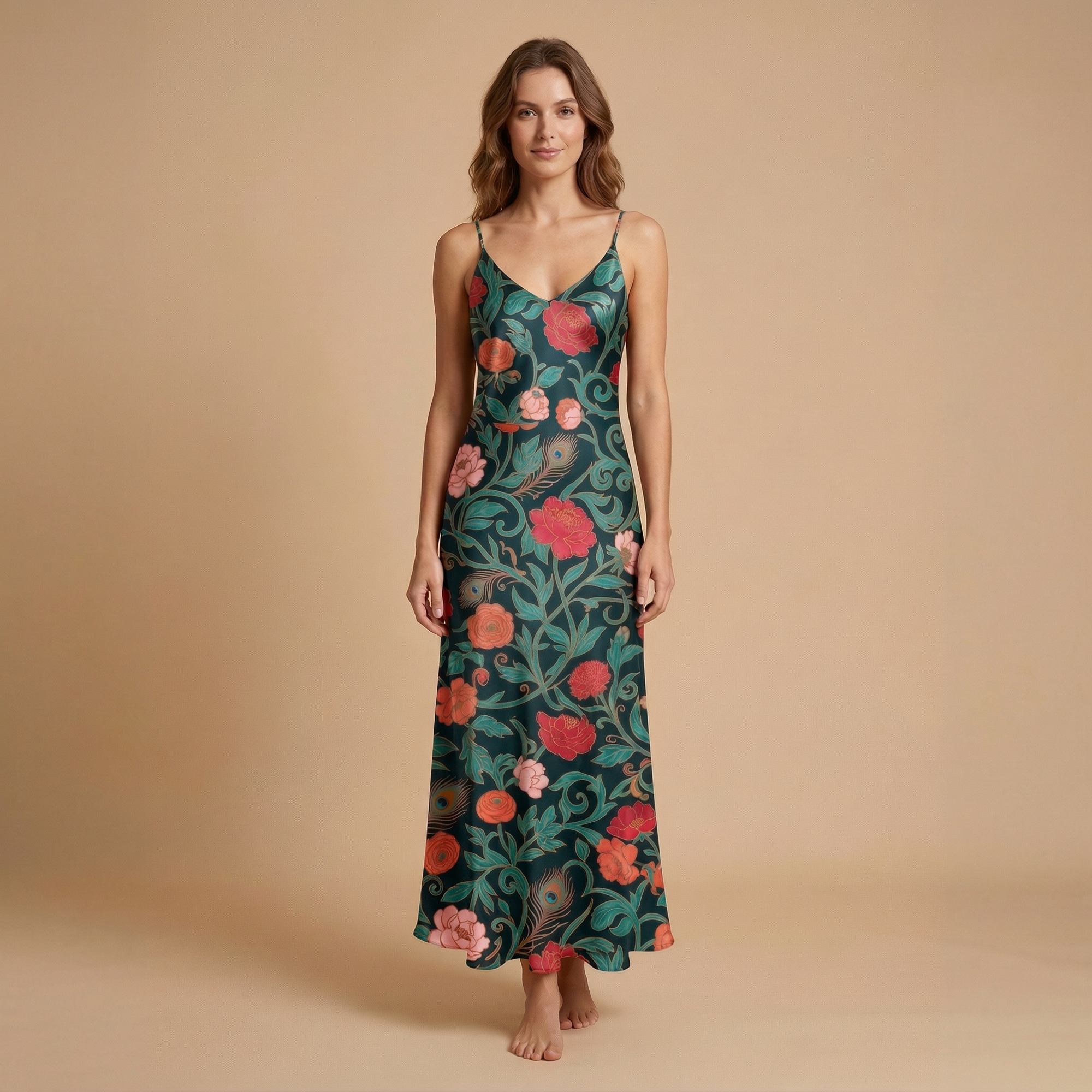 garden tapestry maxi dress Dark Garden Tapestry Sleeveless Maxi Dress