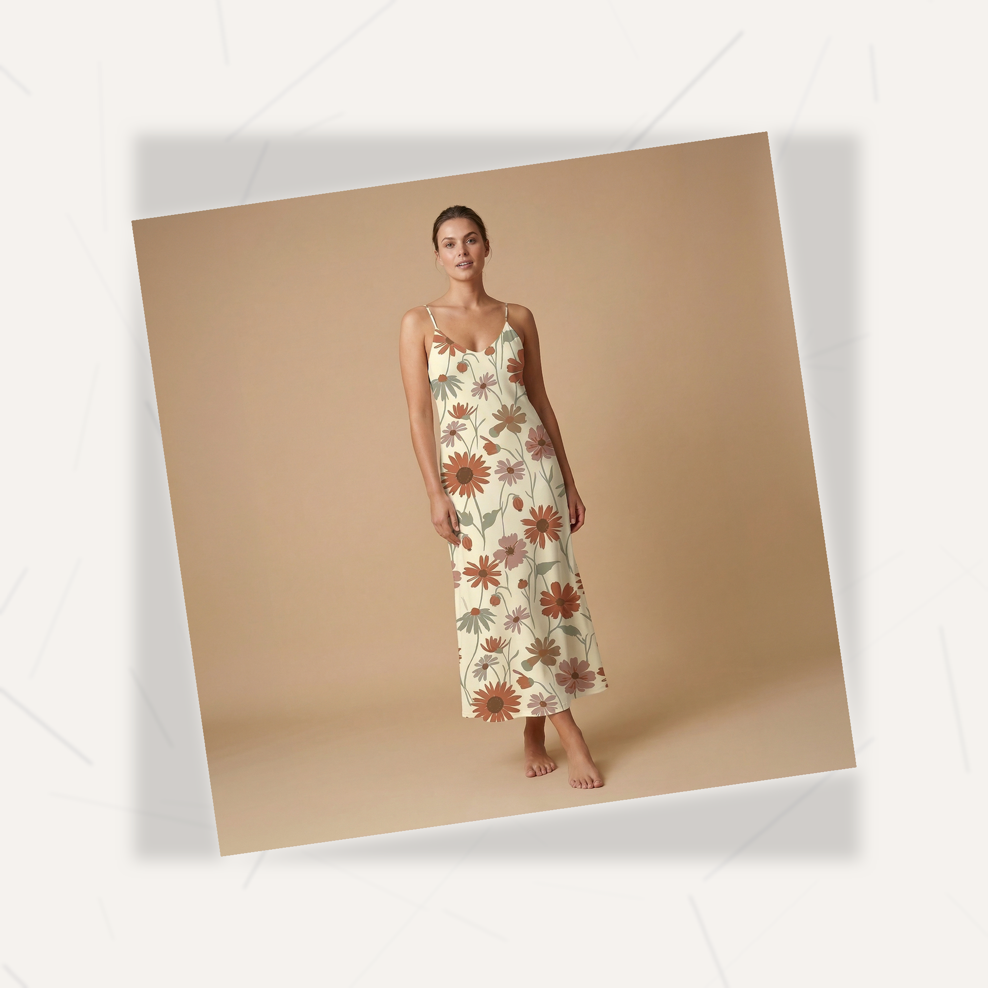 Wildflower Meadow Sleeveless Maxi Dress | All Over Print Boho Floral Fashion — view 7