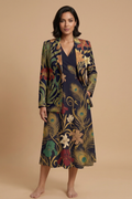 Art Nouveau Dark (Variant A) Blazer + Dress Set | Art Nouveau Matching — complete outfit front view
