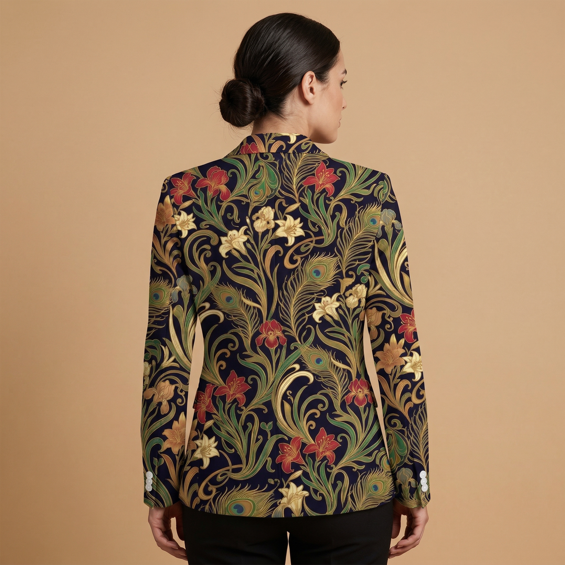 Art Nouveau Dark Blazer + Dress Set — blazer back