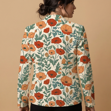 Boho Floral Meadow Blazer + Dress Set — blazer back