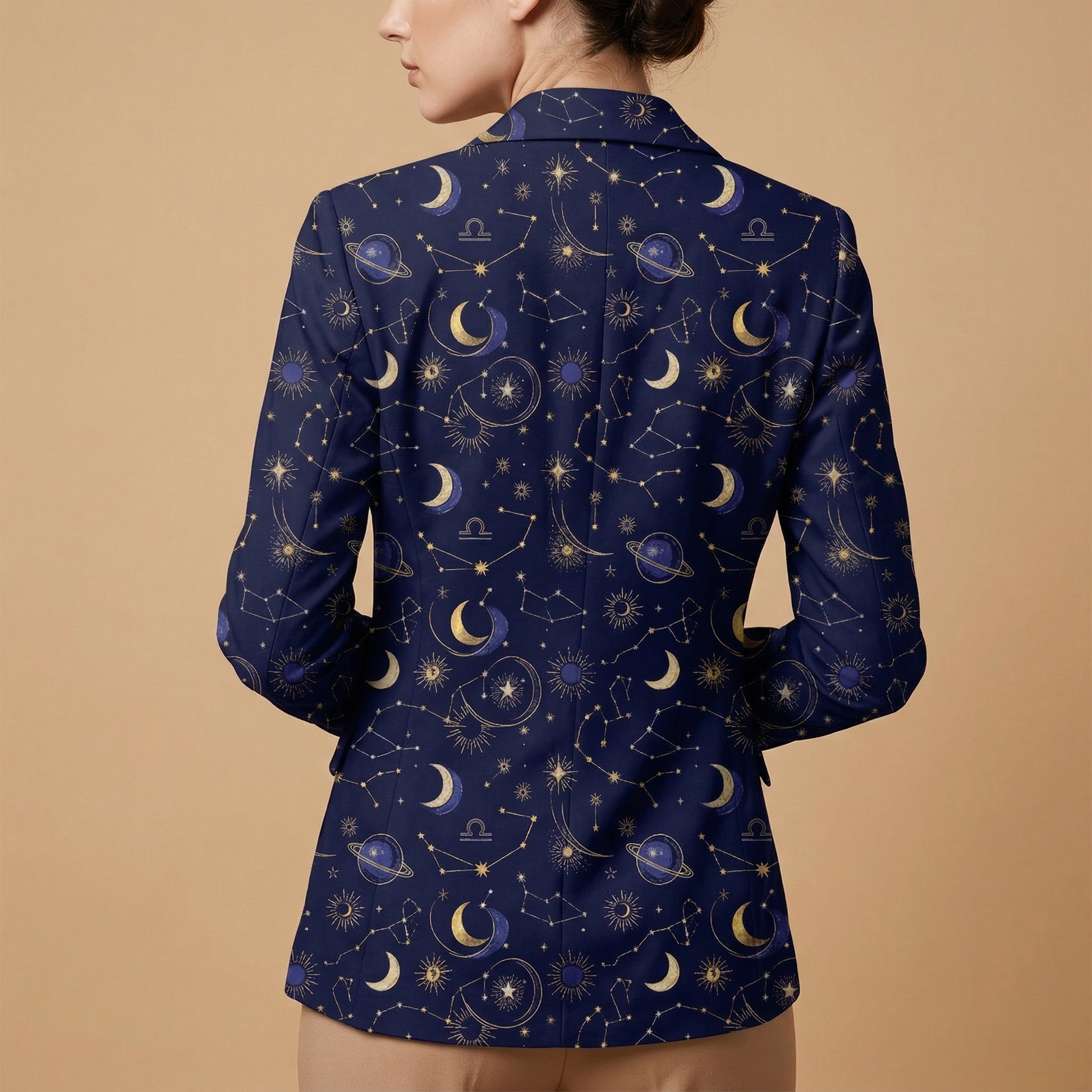Celestial Midnight Casual Blazer — blazer back