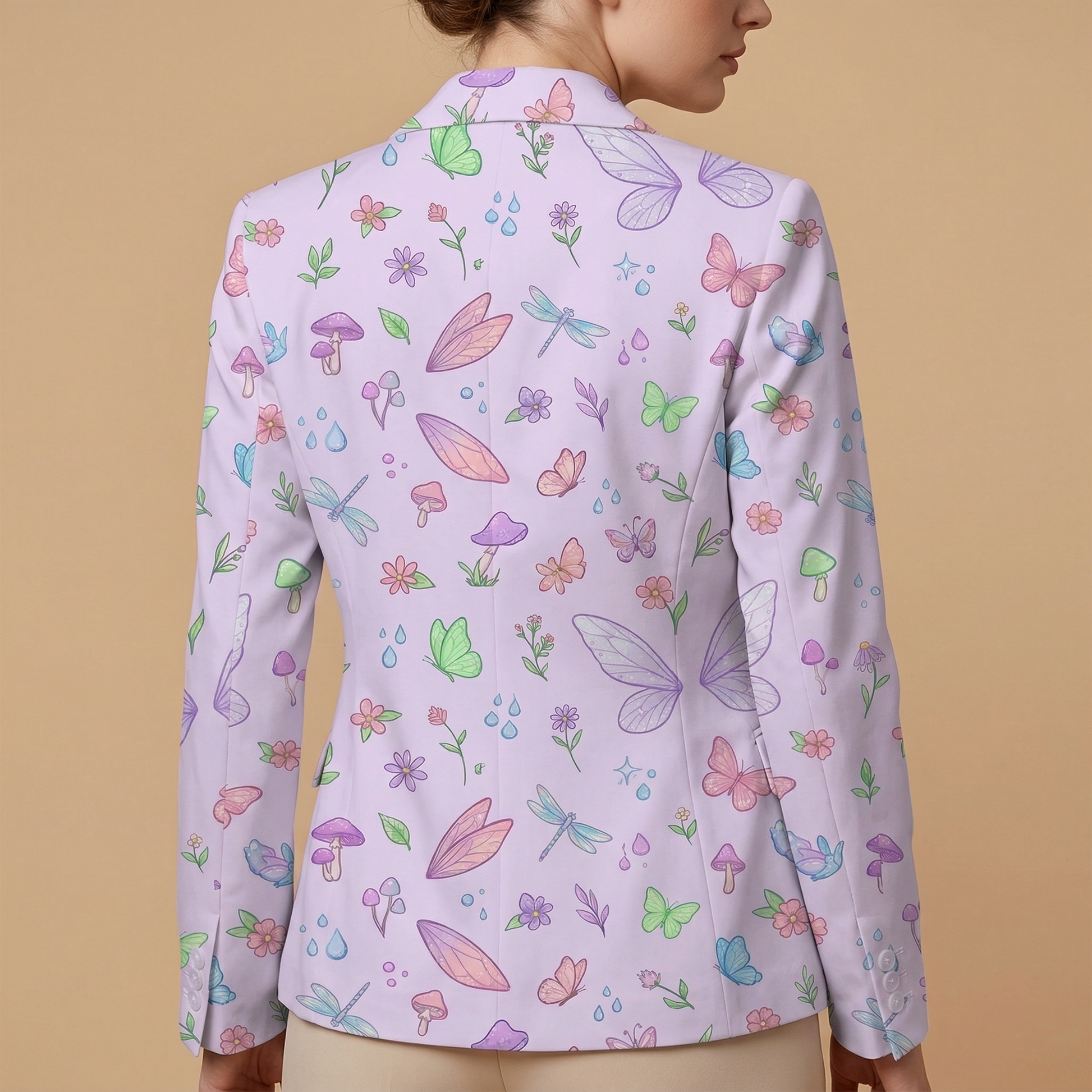 Fairycore Bloom Casual Blazer — blazer back
