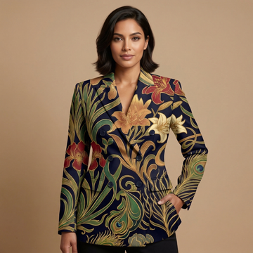 Art Nouveau Dark Blazer + Dress Set — blazer front