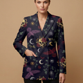 Whimsigoth Eclipse Casual Blazer — blazer front