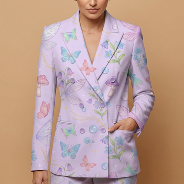 Fairycore Bloom Casual Blazer — blazer front
