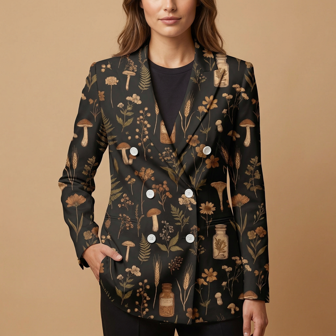 Dark Cottagecore Casual Blazer — blazer front