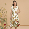 Art Nouveau Gold Blazer + Dress Set — dress a front