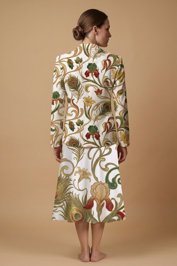 Art Nouveau Gold Blazer + Dress Set — outfit dress a back