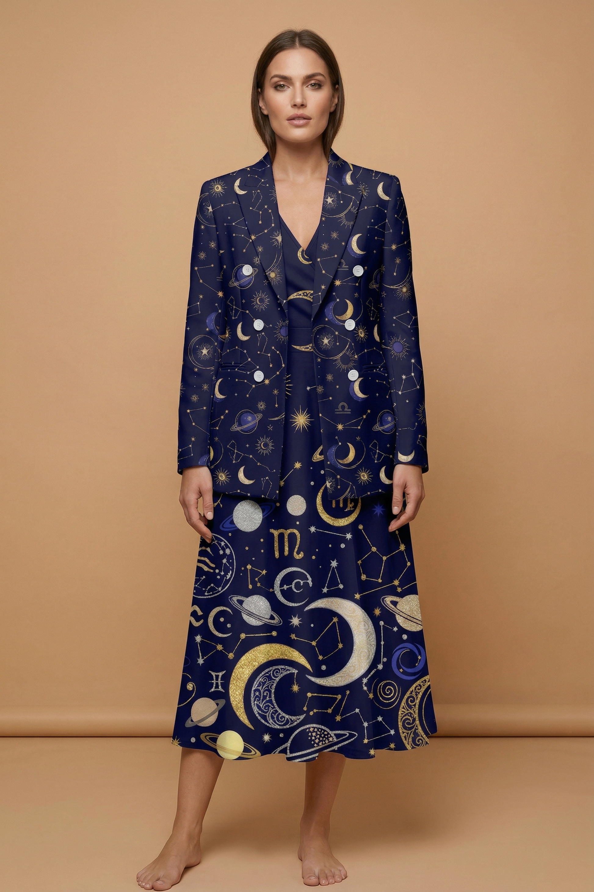 Celestial Midnight Blazer + Dress Set — outfit dress