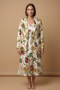 Art Nouveau Gold Blazer + Dress Set — outfit dress b front