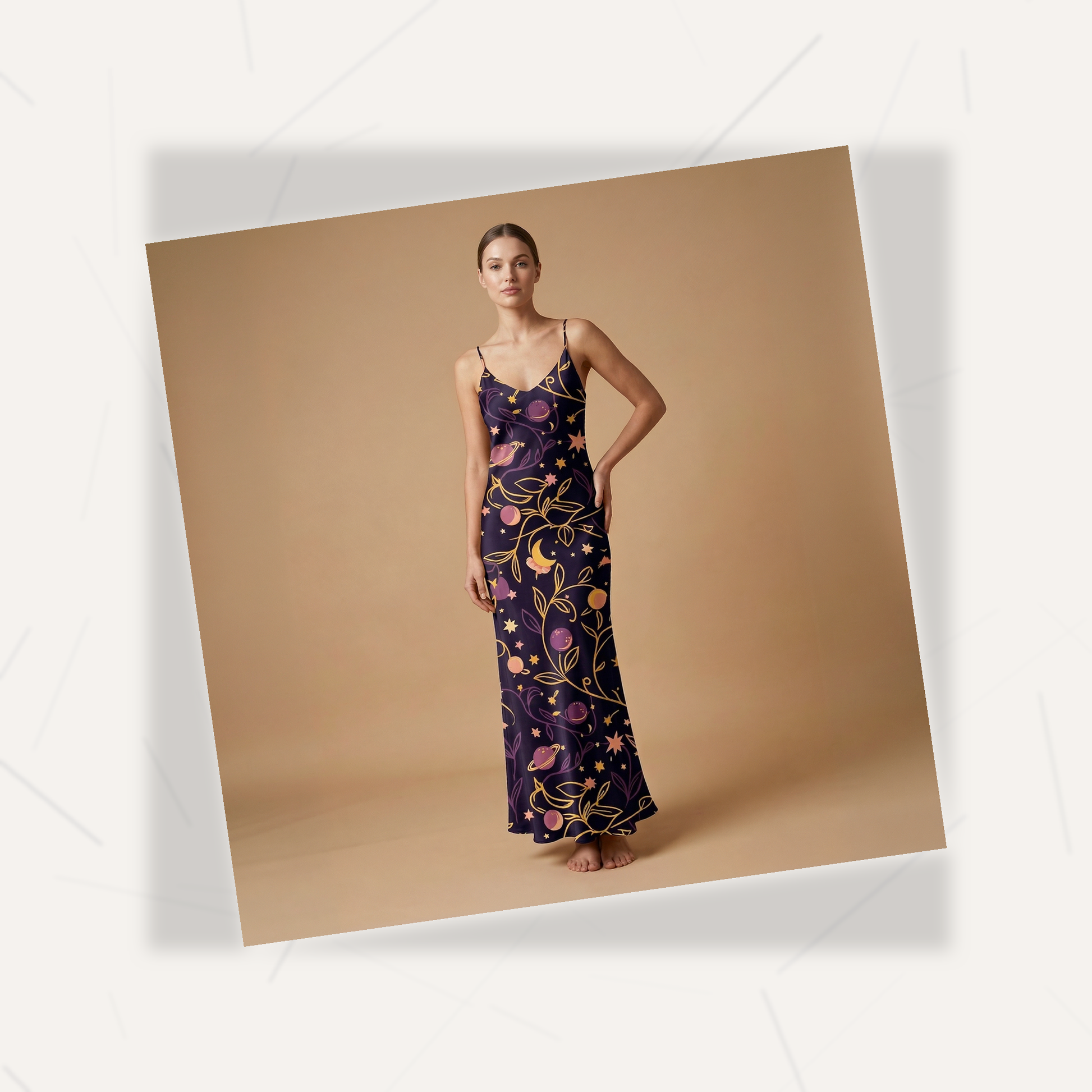 celestial print maxi dress Women's Red Celestial Midi Dress in - Size 8