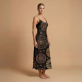 Zodiac Medallion Sleeveless Maxi Dress | All Over Print Celestial Fashion — view 3