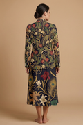 Art Nouveau Dark (Variant A) Blazer + Dress Set | Art Nouveau Matching — complete outfit back view