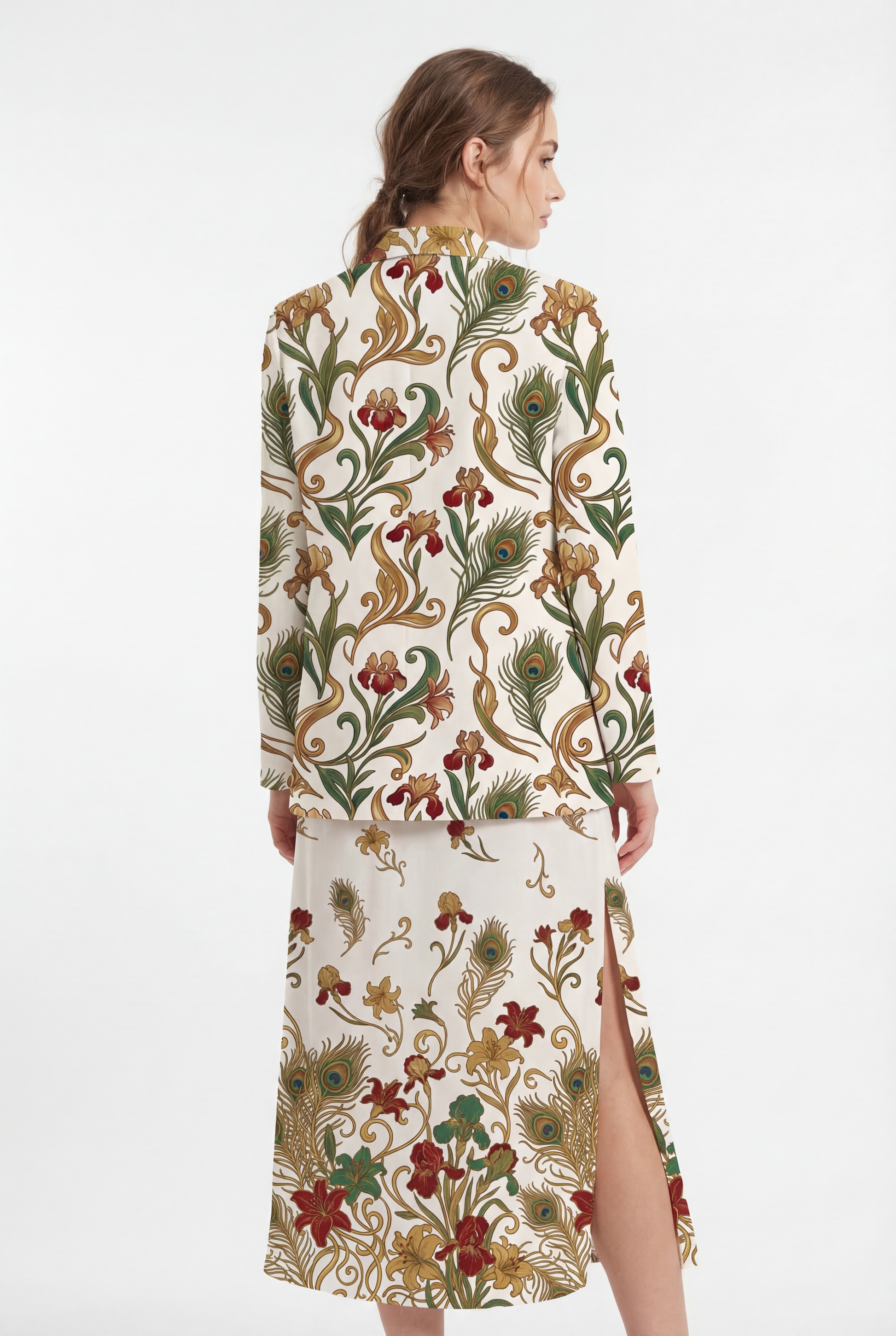 Art Nouveau Gold Casual Blazer — mockup back