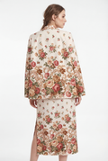 Vintage Floral Casual Blazer — mockup back