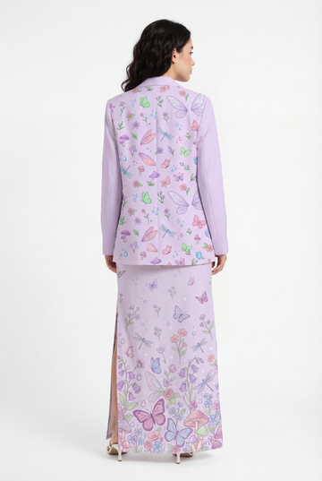 Fairycore Bloom Casual Blazer — mockup back