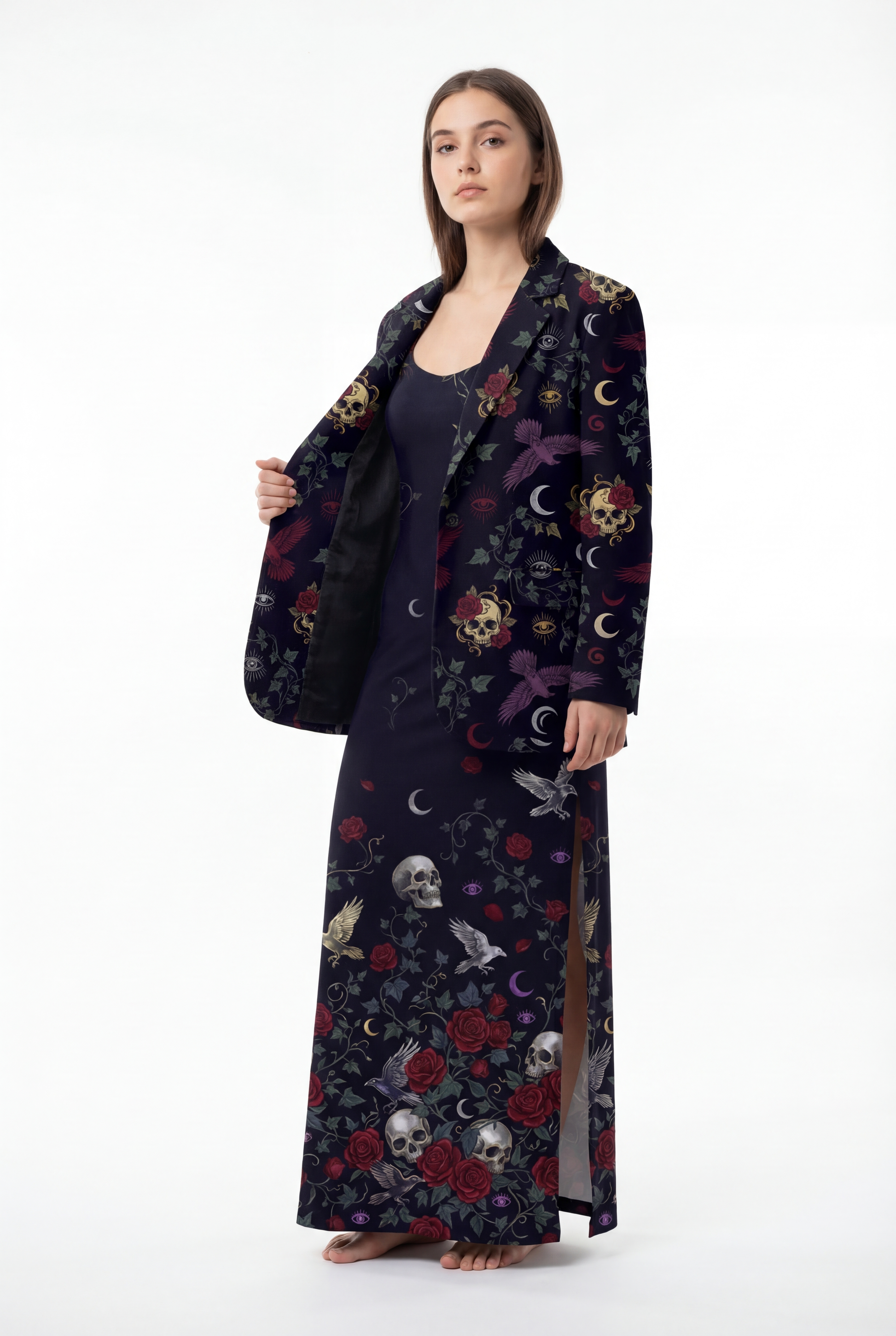 Whimsigoth Eclipse Casual Blazer (dup) — mockup front