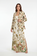 Art Nouveau Gold Casual Blazer — mockup front