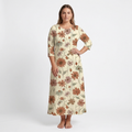 Wildflower Meadow 3/4 Sleeve Maxi Dress | All Over Print Boho Floral Fashion — view 6