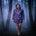 Celestial Witch Hoodie Dress | All Over Print Whimsigoth Fashion — view 4