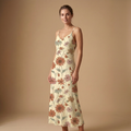 Wildflower Meadow Sleeveless Maxi Dress | All Over Print Boho Floral Fashion — view 3